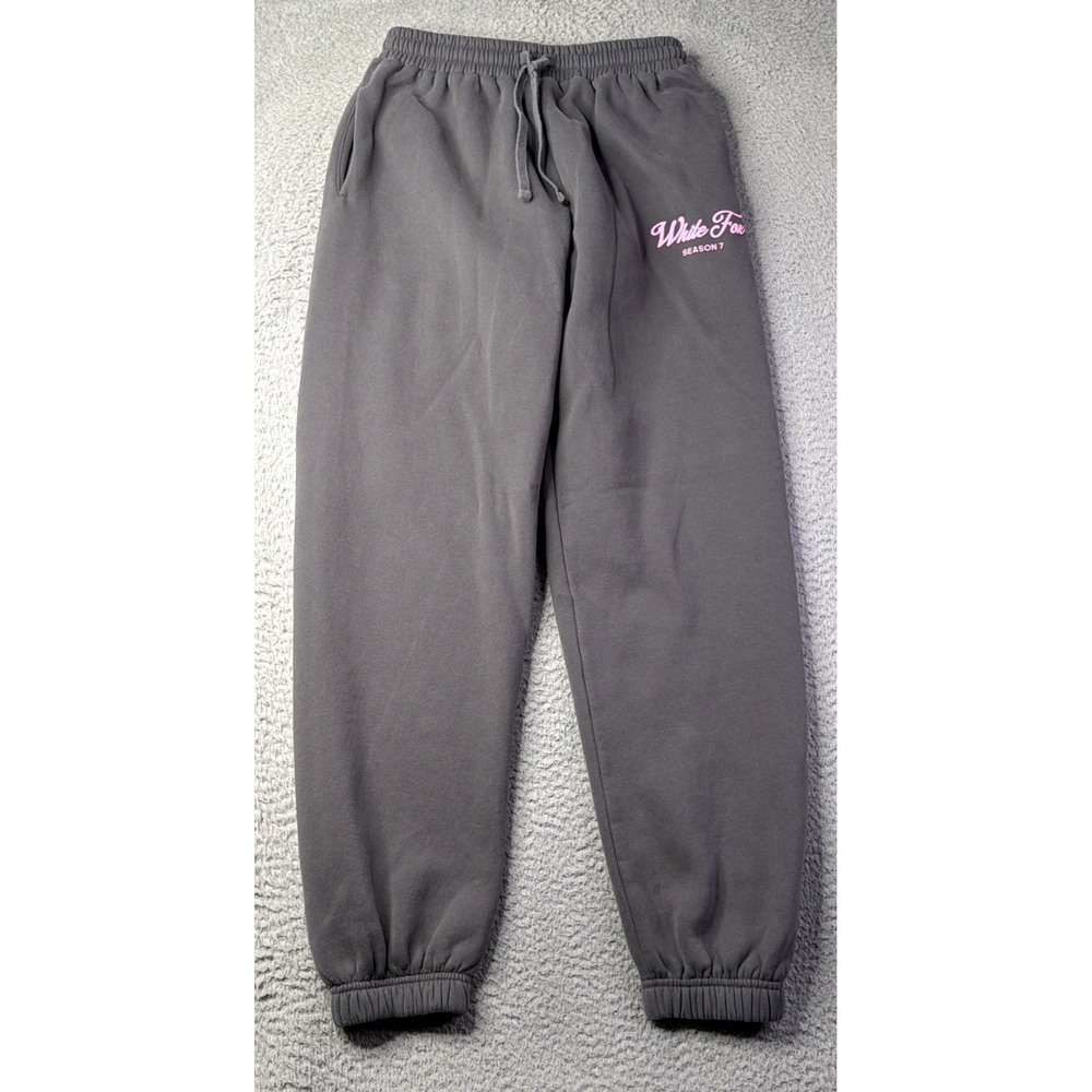 White Fox Sweatpants Womens Small Gray Season 7 Jogging Bottoms Drawstring